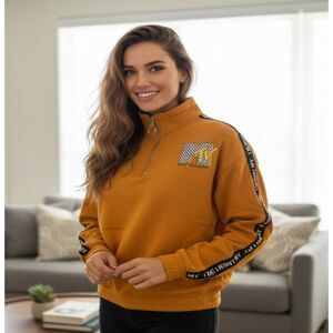 I Want My MTV Pullover Sweatshirt Vintage Quarter Zip Long Sleeve Size S